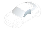 Mini Cooper Window Glass Left side OEM Gen2 Coupe & Roadster
