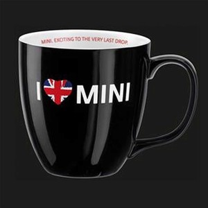 MINI Cooper Gift - I LOVE MINI Coffee Mug - Black Mini Cooper
