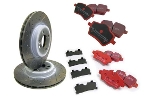 MINI Cooper S Stage 2 Brake Upgrade Kit with JCW rotors and EBC Redstuff pads