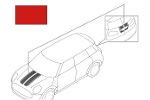 Mini Cooper Sport Stripes Red Body Kit OEM Gen3 4-Door