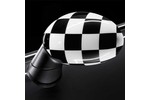 Mirror Cover Checkered Black/White Pair OEM MINI Cooper and Cooper S Clubman Hardtop Convertible Countryman Gen3 thru 2019