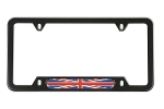 License Plate Frame Black with Union Jack