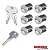 Yakima SKS Lock Cores 6-Pack | Fits Gen3 MINI Cooper F55 and F56 Hardtop Models