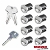 Yakima SKS Lock Cores 8-Pack | GEN3 All MINI Cooper F55 and F56 Hardtop Models