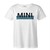 Mini Ladies T-Shirt Wordmark Color Block White/Aqua Large