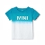 Mini Kids T-shirt Dip-dyed Wordmark Aqua/white 2-3y / 98