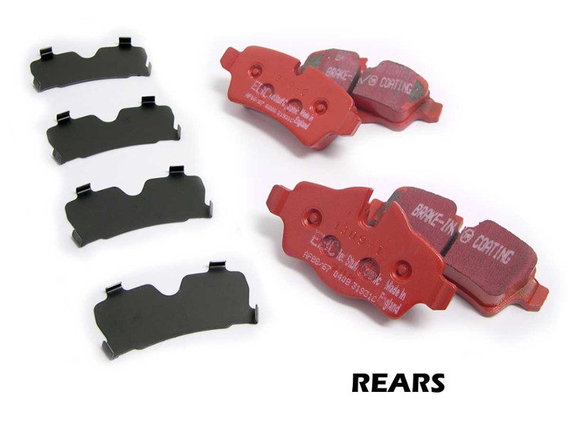 MINI Cooper S JCW, EBC Redstuff Ceramic REAR Brake Pads JCW R55, R56, R57, R58, R59