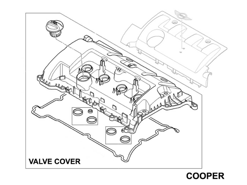 Mini Cooper Valve Cover N12 N16 OEM Gen2 R55-R61 non-S