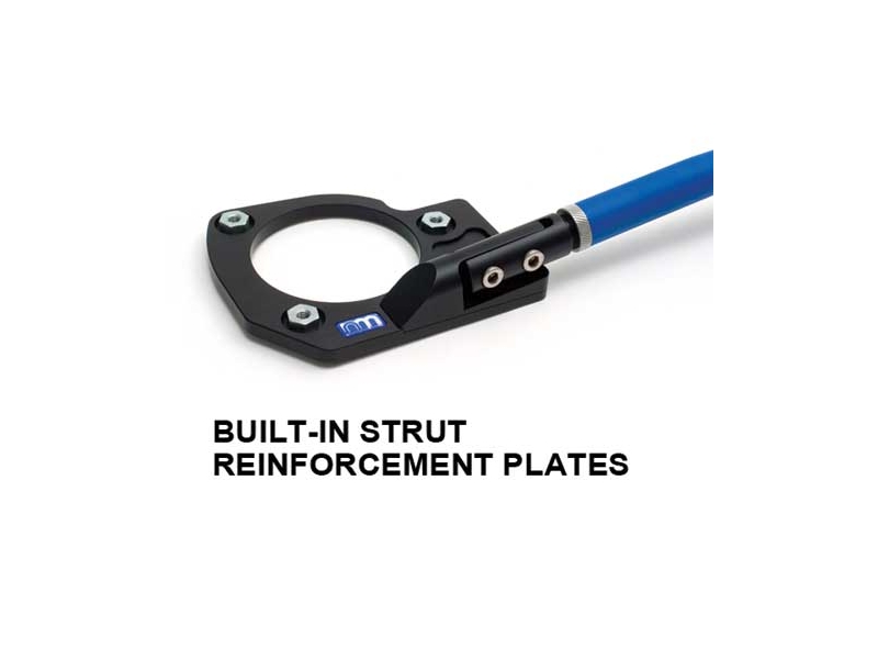 Mini Cooper Strut Bar w/ Reinforcement Plates NM Blue R55 R56 R57 R58 R59