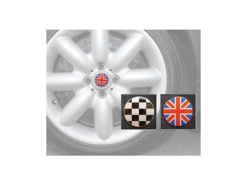 Center Cap (Wheelcap) Checkered Flag - MINI Cooper & S Set Of 4