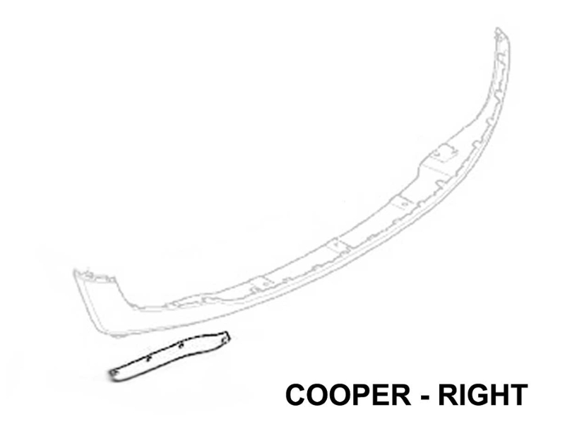 OEM Front Lower Wind Deflector Right Side MINI Cooper Non-s R55 R56 R57 Gen2