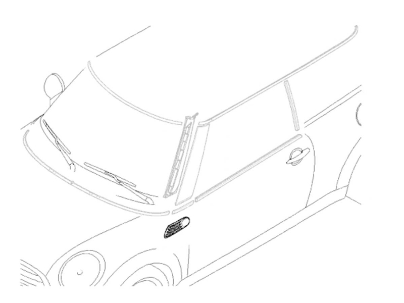 OEM Left Side Scuttle White MINI Cooper Non-S R55 R56 R57 R58 R59 2011+ Gen2