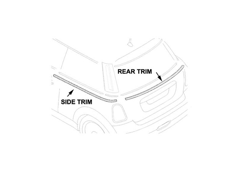 Chrome Rear Door Tailgate Trim Strip Cover To Fit Mini R56