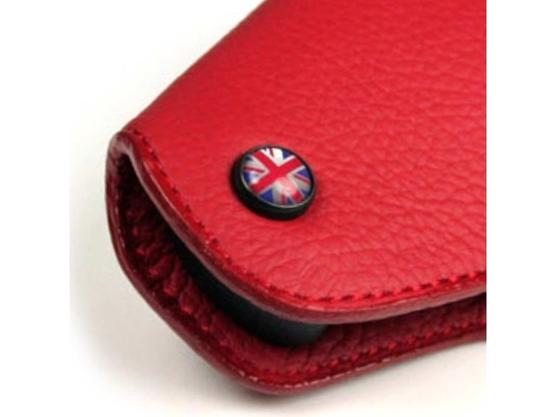 Mini Cooper Leather Key Fob Red W/ Union Jack Gen3 F55 F56