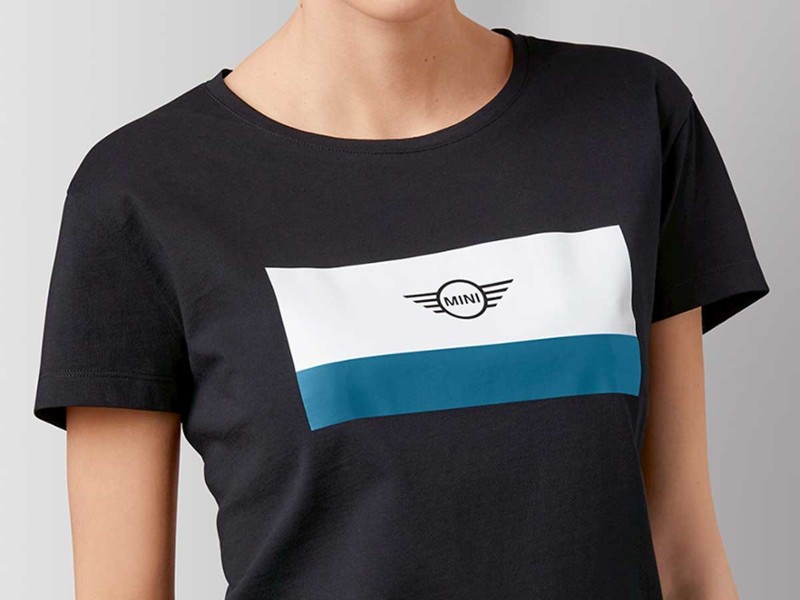 Mini Cooper Wordmark T-shirt In Black In Womens Medium