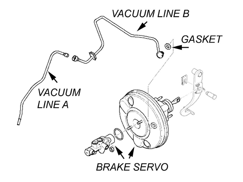 Power Brake Servo & Vacuum Lines Oem - R50/52/53 Cooper & S