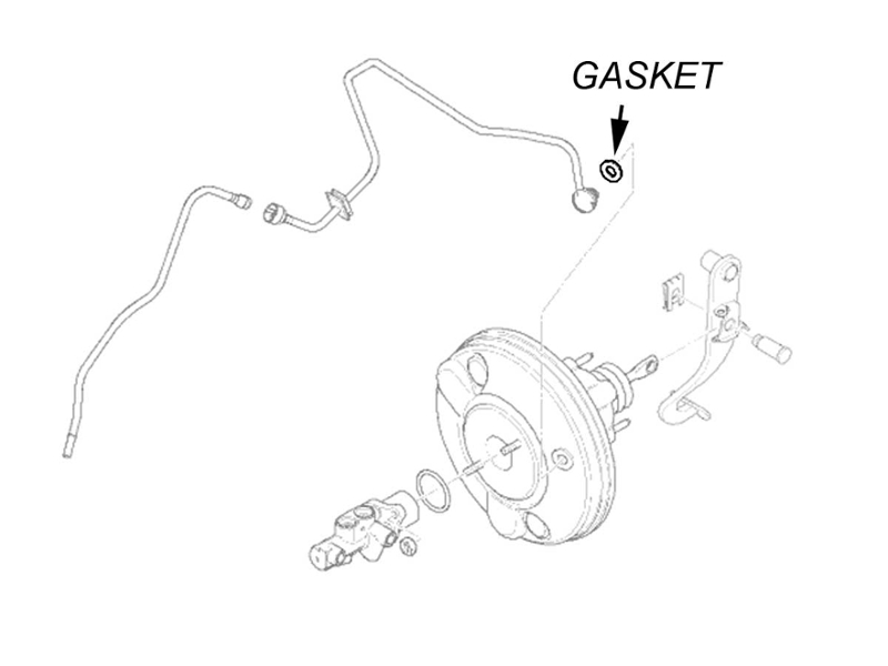 MINI Cooper & S power brake vacuum line gasket Gen1 R50/R52/R53