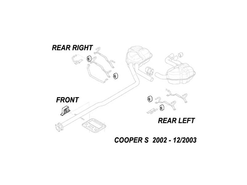 MINI Cooper Exhaust Hanger OEM Gen1 R50 R52 R53