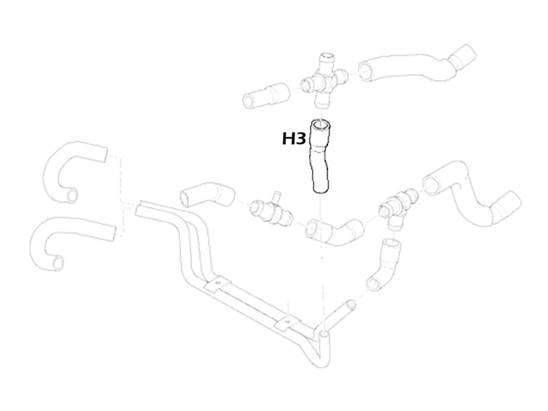 Coolant Hose H3 Factory Replacement For R53 Mini Cooper S W/manual Trans
