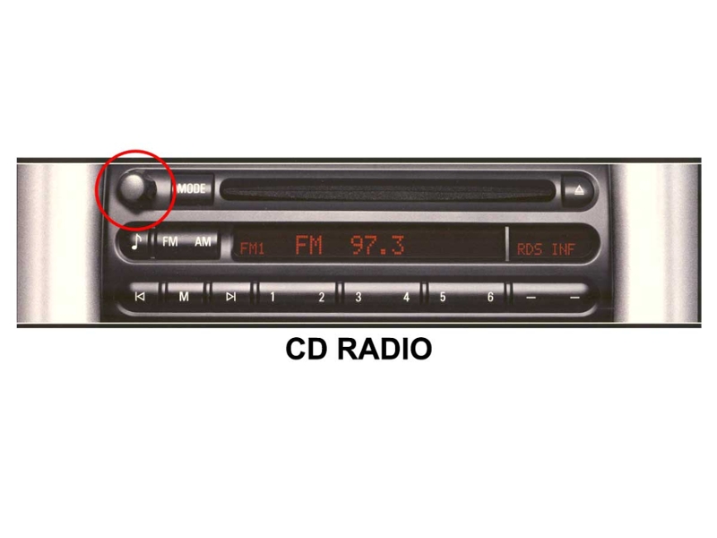 New Stereo (cd Boost) Radio Knob Oem Kit-r50 R52 R53 Cooper & Cooper S