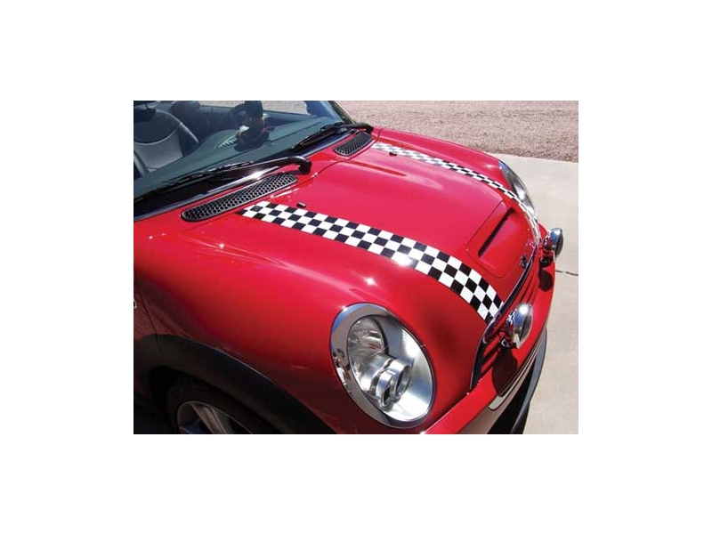 Bonnet Stripes Checkered Magnetic Gen1 MINI Cooper Cooper S R50 R52 R53