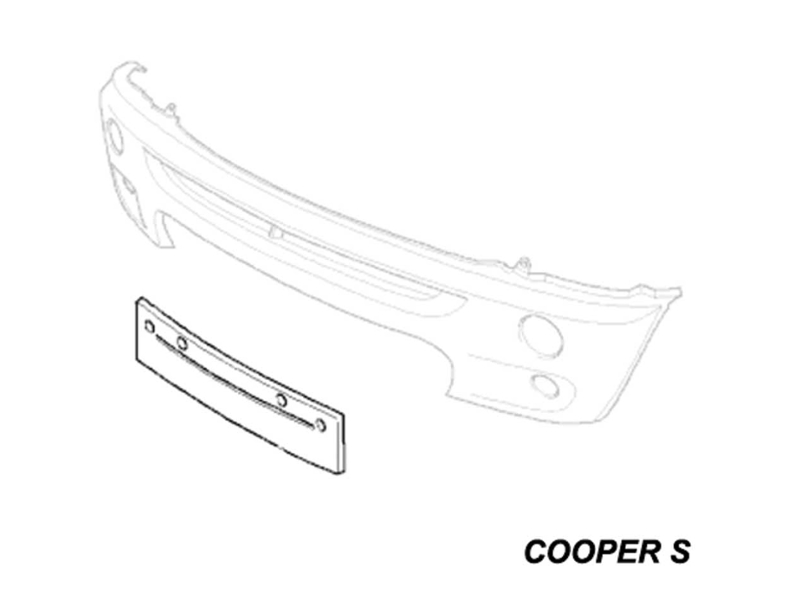 Front License Plate Holder Euro Style - R52 R53 MINI Cooper S