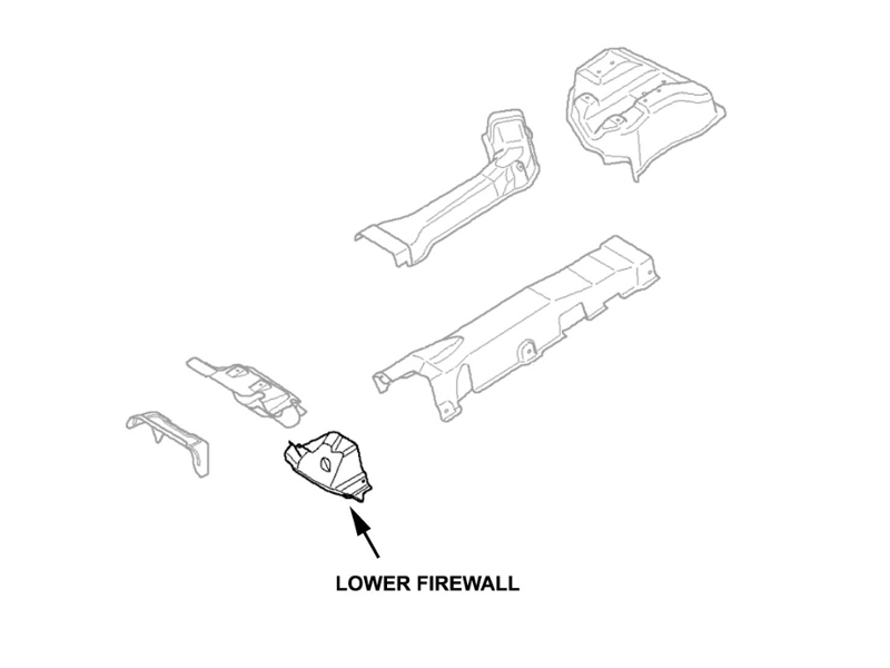 Heat Shield Fire Wall Lower Oem - R50/52 Cooper Non-s Up To 07/2004