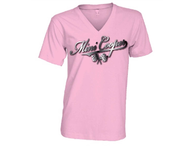 T-shirt Mini Cooper In Pink - Ladies Medium