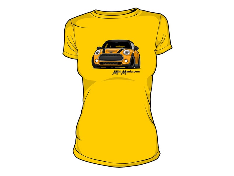 T-shirt Mini Cooper S F56 Yellow Ladies Xl